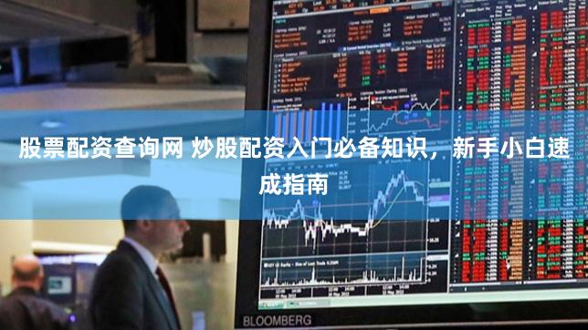 股票配资查询网 炒股配资入门必备知识，新手小白速成指南